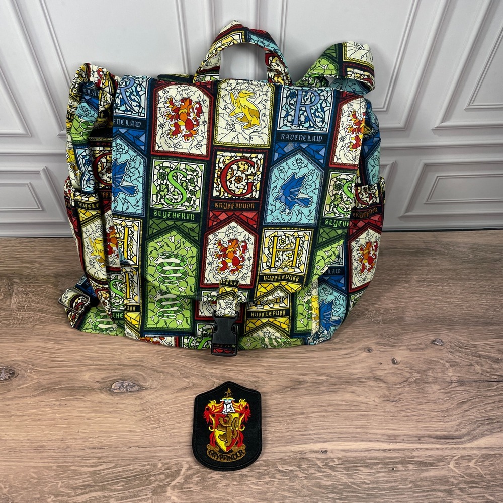 Lara Howe Designs Handmade Harry Potter Hogwarts Backpack with Gryffinoor Patch